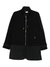 Liu •jo Quilted-panel Zip-up Scuba Jacket In Black