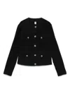 Liu •jo Button-up Jacket In Black