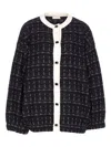 Liu •jo Long Flowing Maxi Cardigan With Open Front In Black