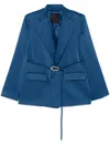 Liu •jo Liu Jo Blue Jacket With Belt And Pockets In Blue