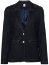 Liu •jo Denim Blazer In Blue