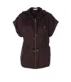 Liu •jo Liu Jo Short Sleeved Drawstring Jacket In Brown
