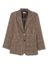 Liu •jo Single-breasted Blazer In Brown
