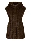 Liu •jo Fur Coat Liu Jo Woman Color Cocoa In Brown