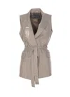 Liu •jo Crystal Embellished Sleeveless Vest In Gray