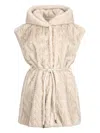 Liu •jo Vest With Hood In Gray