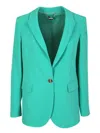 Liu •jo Liu Jo Womans Green Fabric Single-breasted Blazer In Green