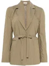 Liu •jo Liu Jo Tailored Green Jacket With Belted Waist In Green