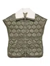 Liu •jo Quilted Waistcoat In Green
