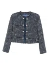 Liu •jo Cropped Casual Jacket In Multi