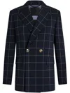 Liu •jo Double-breasted Check Blazer In Multicolor