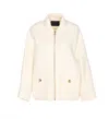 Liu •jo Fringed Zip-front Jacket In Neutral