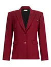 Liu •jo Gemstone-embellished Two-button Blazer In Red
