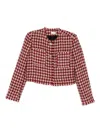 Liu •jo Tweed-jacke Mit Hahnentrittmuster In Red