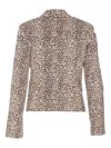 Liu •jo Leopard-print Button-fastening Blazer In Animal Print