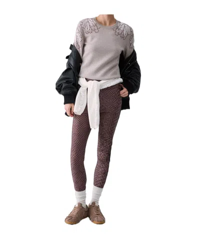 Liu •jo Jacquard Sweater In Brown
