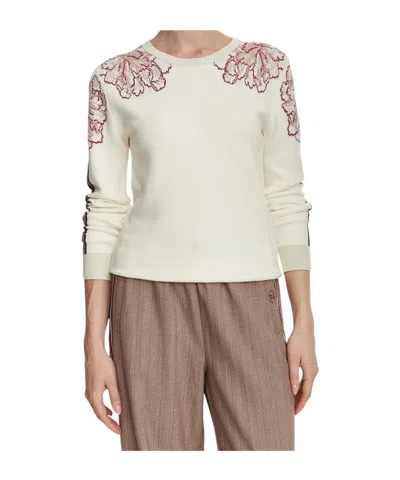 Liu •jo Jacquard Sweater In Neutral