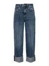 Liu •jo Mid-rise Cropped Jeans In Azul