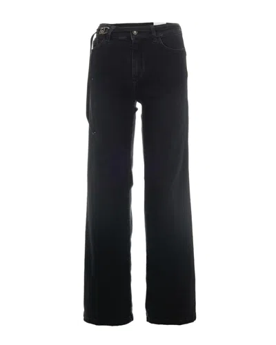 Liu •jo Belt-loop Detail Jeans In Black