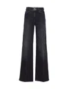 Liu •jo High Waist Straight Fit Trousers With Flare In Black