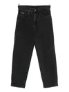 Liu •jo Classic Straight-leg Jeans With Mid-rise Waist In Black