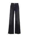 Liu •jo High Waist Straight Fit Trousers With Flare In Black