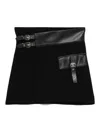 Liu •jo Belted Mini Skirt In Black