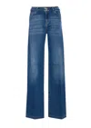 Liu •jo Liu Jo Long Stretch Jeans With Logo Belt In Blue