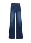 Liu •jo Flared Wide-leg Denim Jeans Trousers In Gold