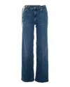 Liu •jo Liu Jo Wide-leg Jeans With Belt Detail And Gold-tone Hardware In Blue