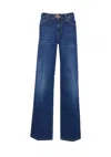 Liu •jo High Waist Wide Leg Trousers With Belt In Blue