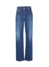 Liu •jo Liu Jo Logo Patch Straight Leg Jeans In Blue