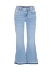 Liu •jo Liu Jo Logo Patch Flared Jeans In Blue