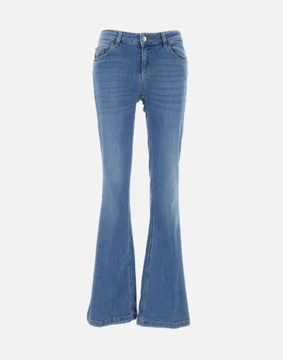 Liu •jo Low-rise Flared Jeans In Navy