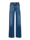 Liu •jo Liu Jo Long Stretch Jeans With Logo Belt In Azul