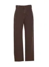 Liu •jo High Waist Loose Fit Straight Leg Trousers In Brown