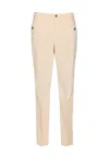 Liu •jo Button-fastening Embellished-pocket Trousers In Gold
