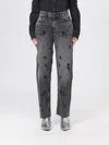 Liu •jo Straight-leg Denim Trousers With Rhinestones In Black