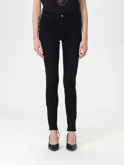 Liu •jo Liu Jo Stretch Flannel Cargo Trousers In Black
