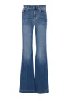 Liu •jo Liu Jo Authentic Dark Wash Flared Jeans In Navy