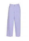 Liu •jo Trousers Flared Wide-leg 5 Pockets In Purple