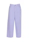 Liu •jo Trousers Flared Wide-leg 5 Pockets In Purple