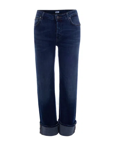 Liu •jo Jeans Straight Risvolto In Blue