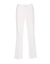 Liu •jo Liu Jo Long White Jeans With Buttons In White