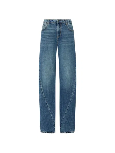 Liu •jo Jeans With Asymmetrical Seams In Blue