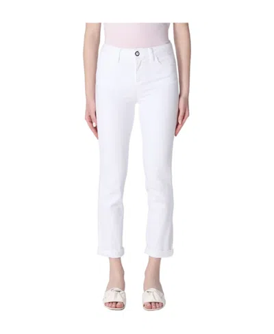 Liu •jo Jeans With Beaded Buttons In White