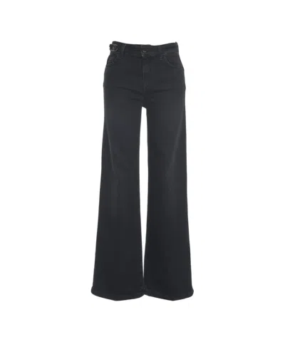 Liu •jo Jeans With Belt In Black