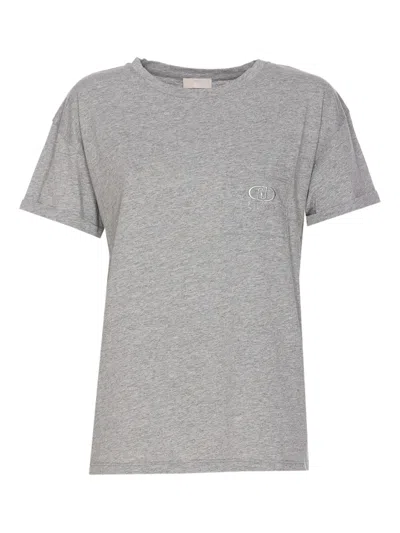 Liu •jo Jersey T-shirt In Grey