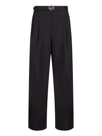Liu •jo Jewel-buckle Trousers In Black