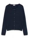 Liu •jo Jewel-buttons Cardigan In Blue